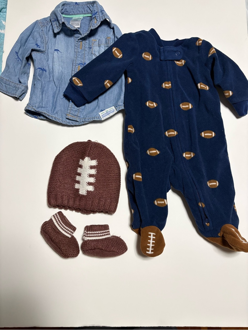 Football newborn lot baby photos